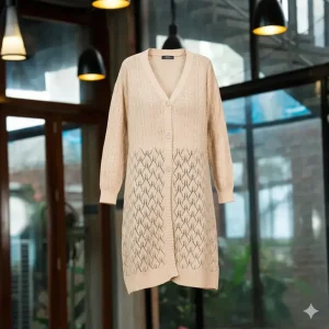 Beige Elegance Knit Cardigan