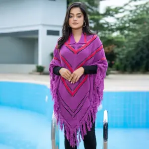 Women’s Elegant Knitted Winter Poncho – Premium Edition