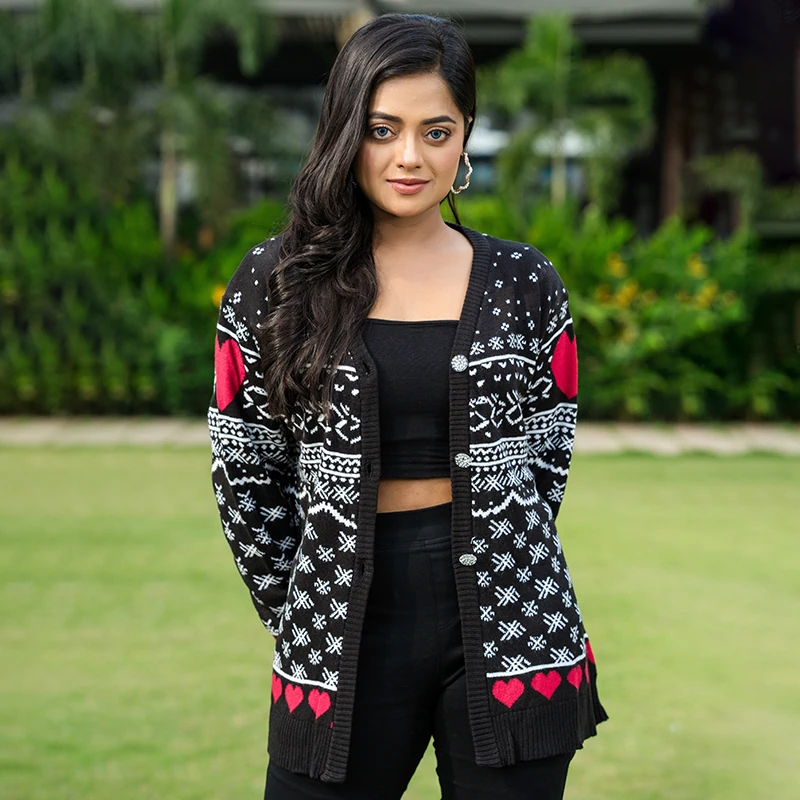 Nordic Heart Winter Cardigan