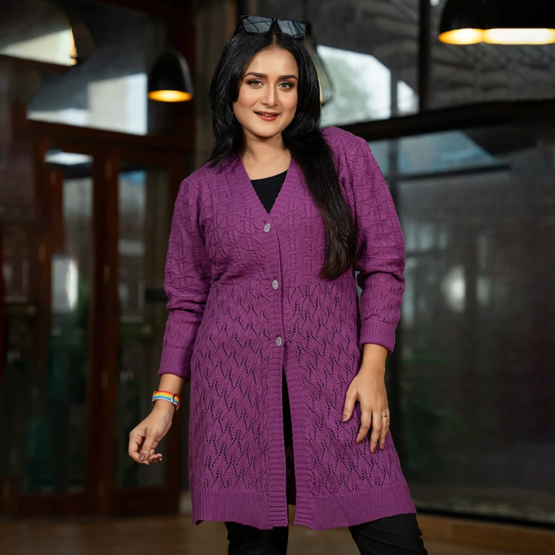 Purple Bliss Knit Cardigan