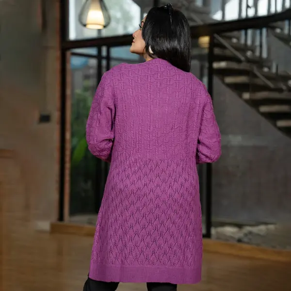 Purple Bliss Knit Cardigan - Image 5