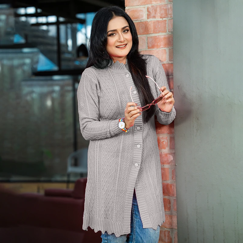 Women’s Premium Long Button Cardigan