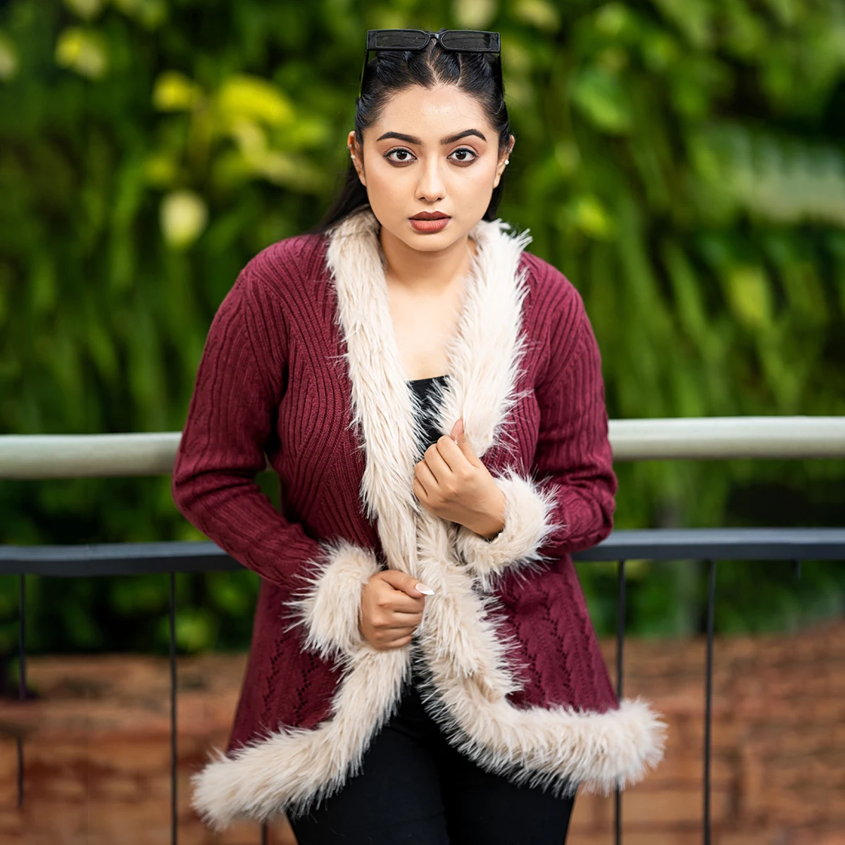 Luxury Fur-Lined Winter Cardigan Collection - Image 2