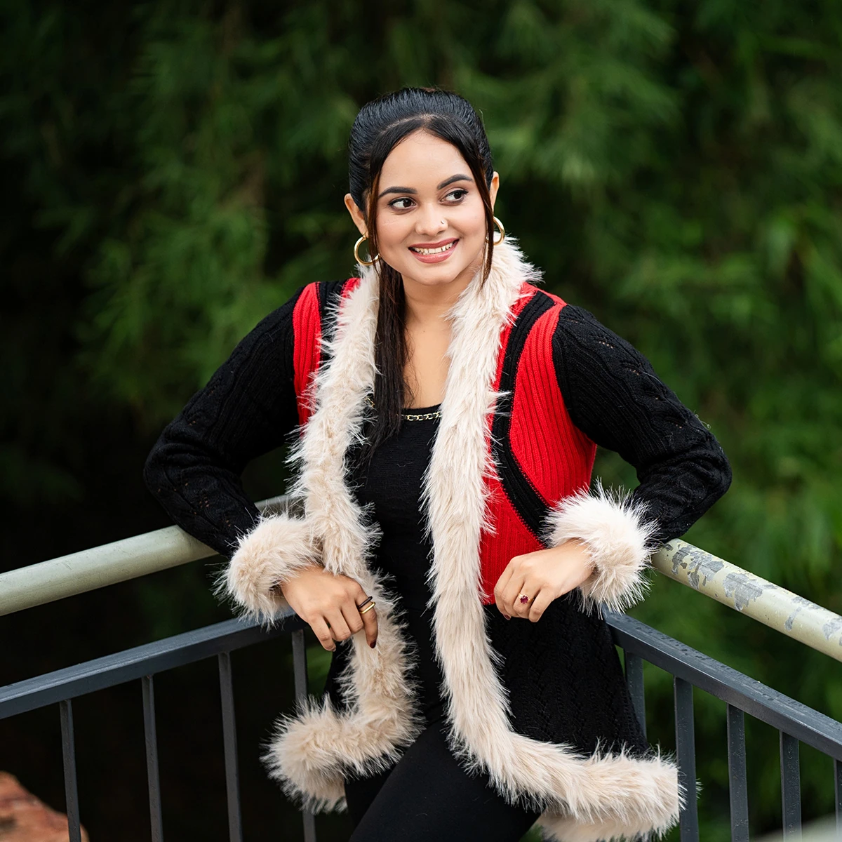 Luxury Fur-Lined Winter Cardigan Collection - Image 3