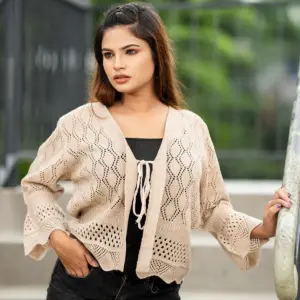 Stylish Beige Knit Top for Women