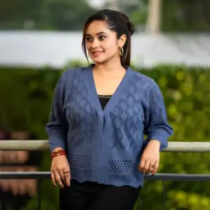 Classic Blue Knit Top for Women